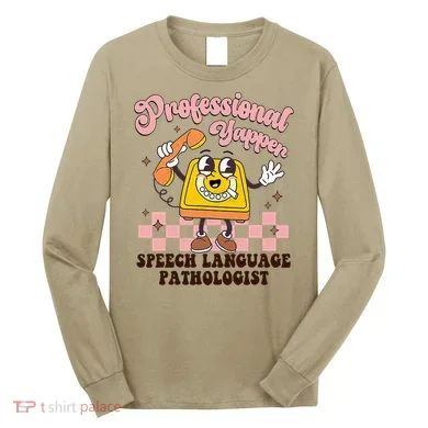 Retro Professional Yapper Speech Language Pathologist Slp Long Sleeve Shirt