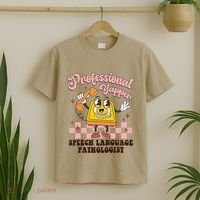 Retro Professional Yapper Speech Language Pathologist Slp T-Shirt thumb 2