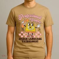Retro Professional Yapper Speech Language Pathologist Slp T-Shirt thumb 3