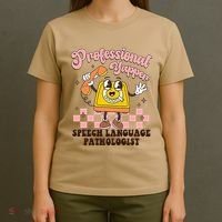 Retro Professional Yapper Speech Language Pathologist Slp T-Shirt thumb 4