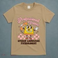 Retro Professional Yapper Speech Language Pathologist Slp T-Shirt thumb 5