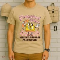 Retro Professional Yapper Speech Language Pathologist Slp T-Shirt thumb 6