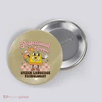 Retro Professional Yapper Speech Language Pathologist Slp Button thumb 0
