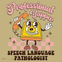 Retro Professional Yapper Speech Language Pathologist Slp Button thumb 1