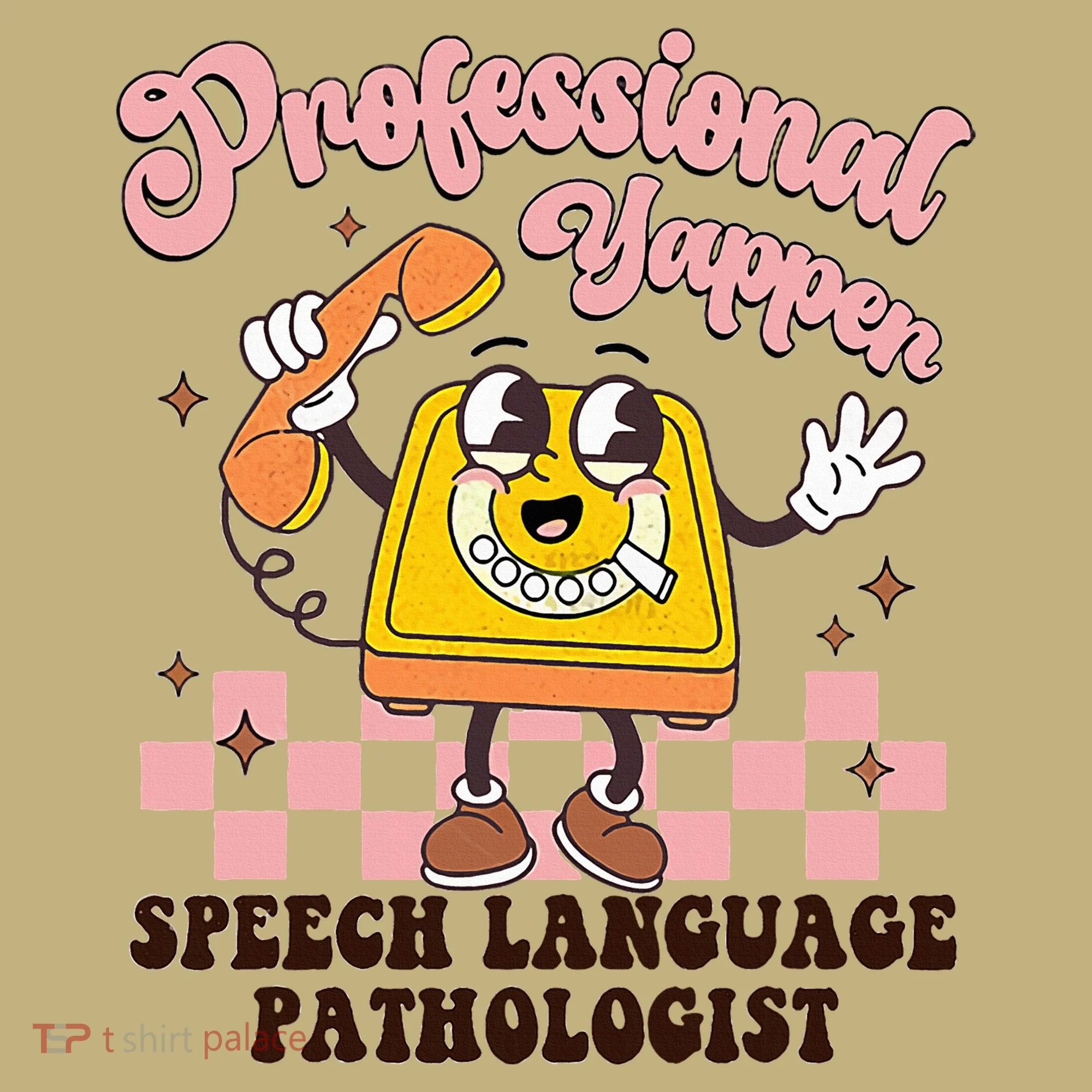 Retro Professional Yapper Speech Language Pathologist Slp Button
