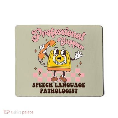 Retro Professional Yapper Speech Language Pathologist Slp Mousepad