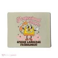 Retro Professional Yapper Speech Language Pathologist Slp Mousepad thumb 0