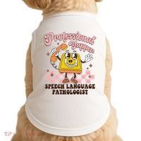 Retro Professional Yapper Speech Language Pathologist Slp Doggie Tank thumb 0