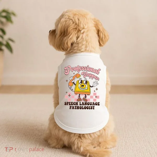 Retro Professional Yapper Speech Language Pathologist Slp Doggie Tank