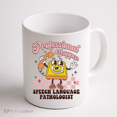 Retro Professional Yapper Speech Language Pathologist Slp Coffee Mug back