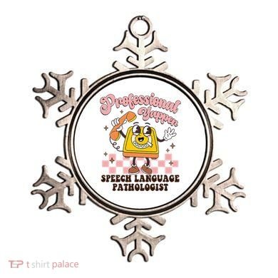 Retro Professional Yapper Speech Language Pathologist Slp Ornament