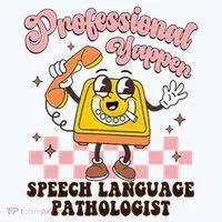 Retro Professional Yapper Speech Language Pathologist Slp Ornament thumb 1