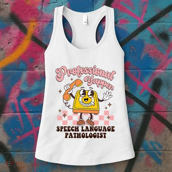 Retro Professional Yapper Speech Language Pathologist Slp Women's Tank Top