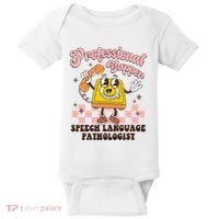 Retro Professional Yapper Speech Language Pathologist Slp Baby Bodysuit thumb 0