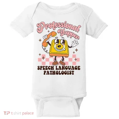 Retro Professional Yapper Speech Language Pathologist Slp Baby Bodysuit