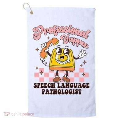 Retro Professional Yapper Speech Language Pathologist Slp Golf Towel