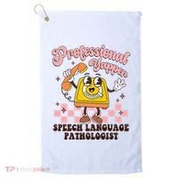 Retro Professional Yapper Speech Language Pathologist Slp Golf Towel thumb 0