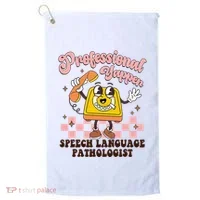 Retro Professional Yapper Speech Language Pathologist Slp Golf Towel thumb 0