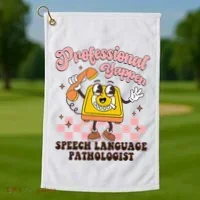 Retro Professional Yapper Speech Language Pathologist Slp Golf Towel thumb 1