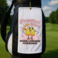 Retro Professional Yapper Speech Language Pathologist Slp Golf Towel thumb 2