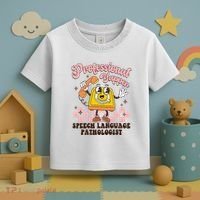 Retro Professional Yapper Speech Language Pathologist Slp Toddler T-Shirt thumb 3