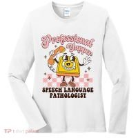 Retro Professional Yapper Speech Language Pathologist Slp Women's Long Sleeve Shirt thumb 0