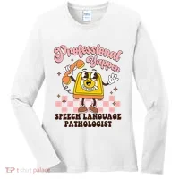 Retro Professional Yapper Speech Language Pathologist Slp Women's Long Sleeve Shirt thumb 0