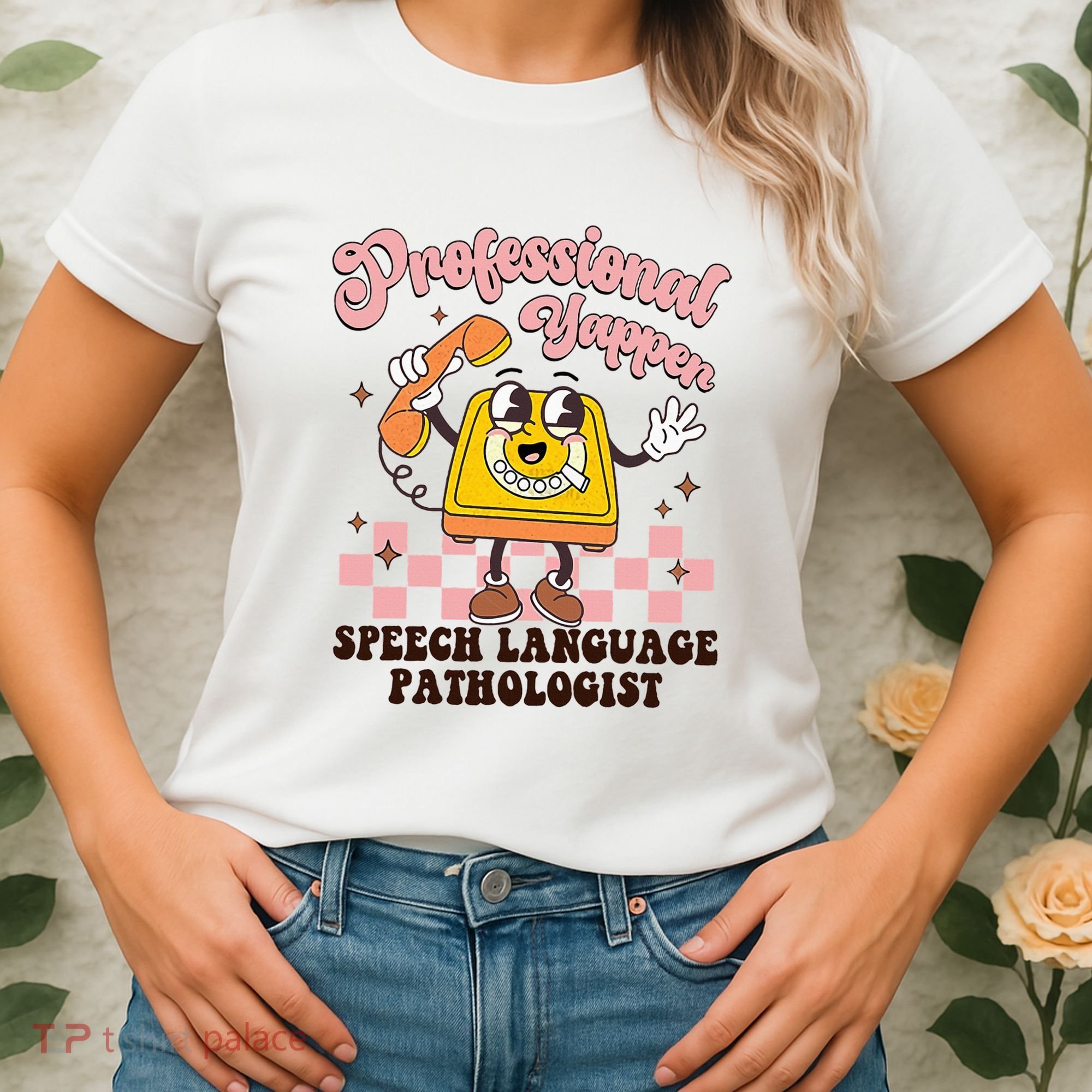 Retro Professional Yapper Speech Language Pathologist Slp Women's T-Shirt