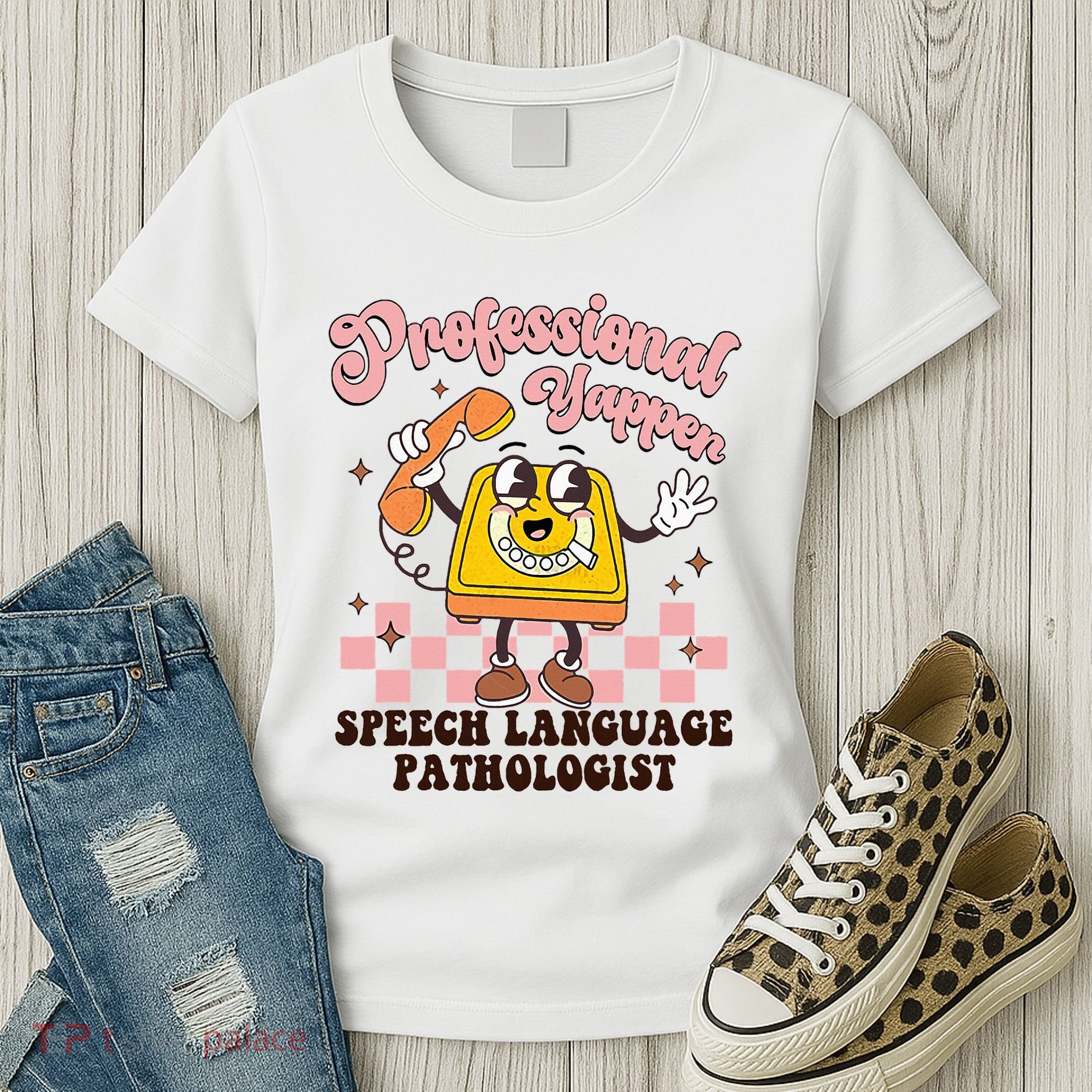 Retro Professional Yapper Speech Language Pathologist Slp Women's T-Shirt