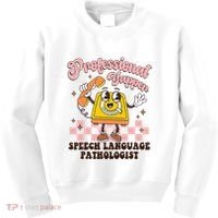Retro Professional Yapper Speech Language Pathologist Slp Kids Sweatshirt thumb 0