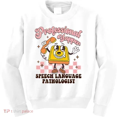 Retro Professional Yapper Speech Language Pathologist Slp Kids Sweatshirt