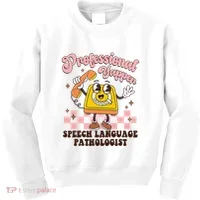 Retro Professional Yapper Speech Language Pathologist Slp Kids Sweatshirt thumb 0