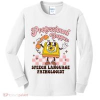 Retro Professional Yapper Speech Language Pathologist Slp Kids Long Sleeve Shirt thumb 0