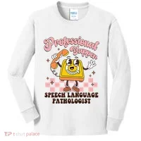 Retro Professional Yapper Speech Language Pathologist Slp Kids Long Sleeve Shirt thumb 0