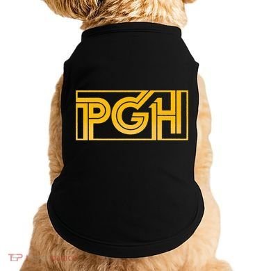 Retro Pgh Yellow Pittsburgh Box Logo Doggie Tank