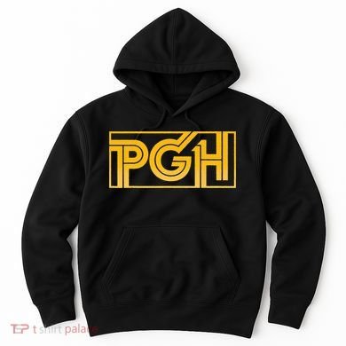 Retro Pgh Yellow Pittsburgh Box Logo Hoodie
