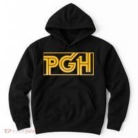 Retro Pgh Yellow Pittsburgh Box Logo Hoodie thumb 0