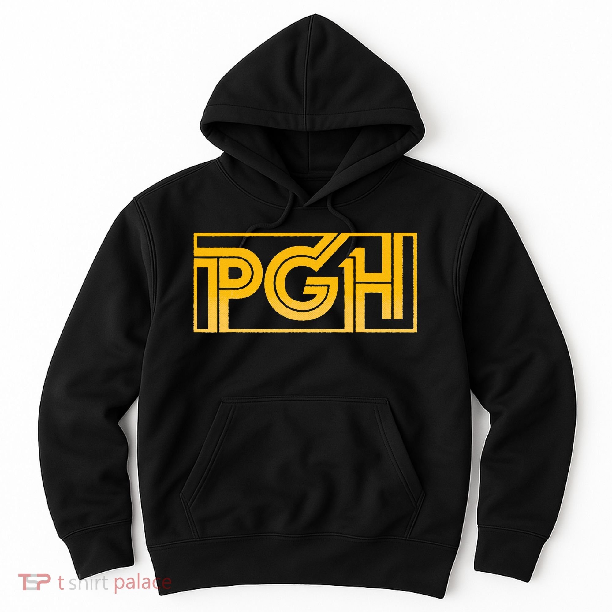 Retro Pgh Yellow Pittsburgh Box Logo Hoodie