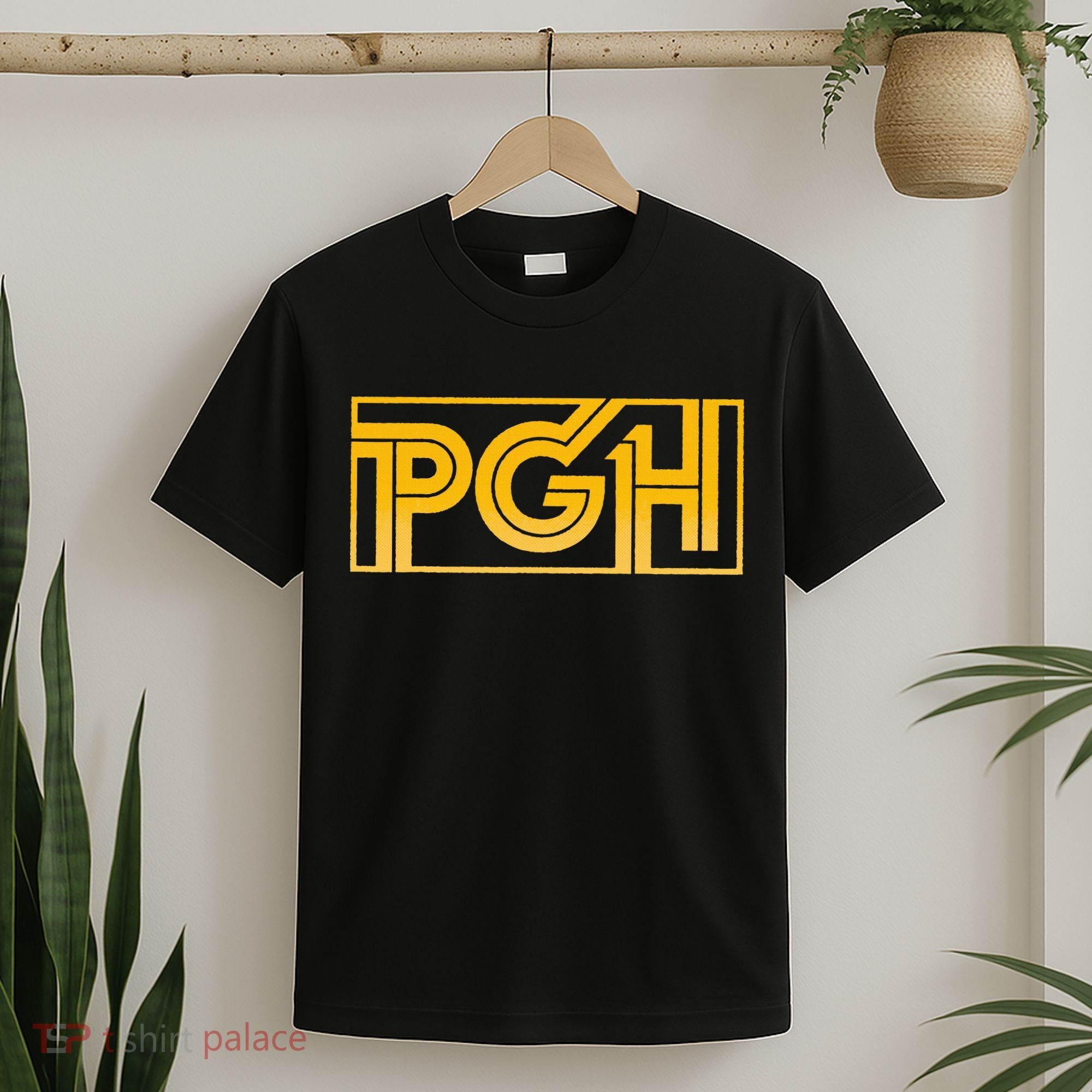 Retro Pgh Yellow Pittsburgh Box Logo T-Shirt