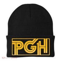 Retro Pgh Yellow Pittsburgh Box Logo Beanie thumb 0