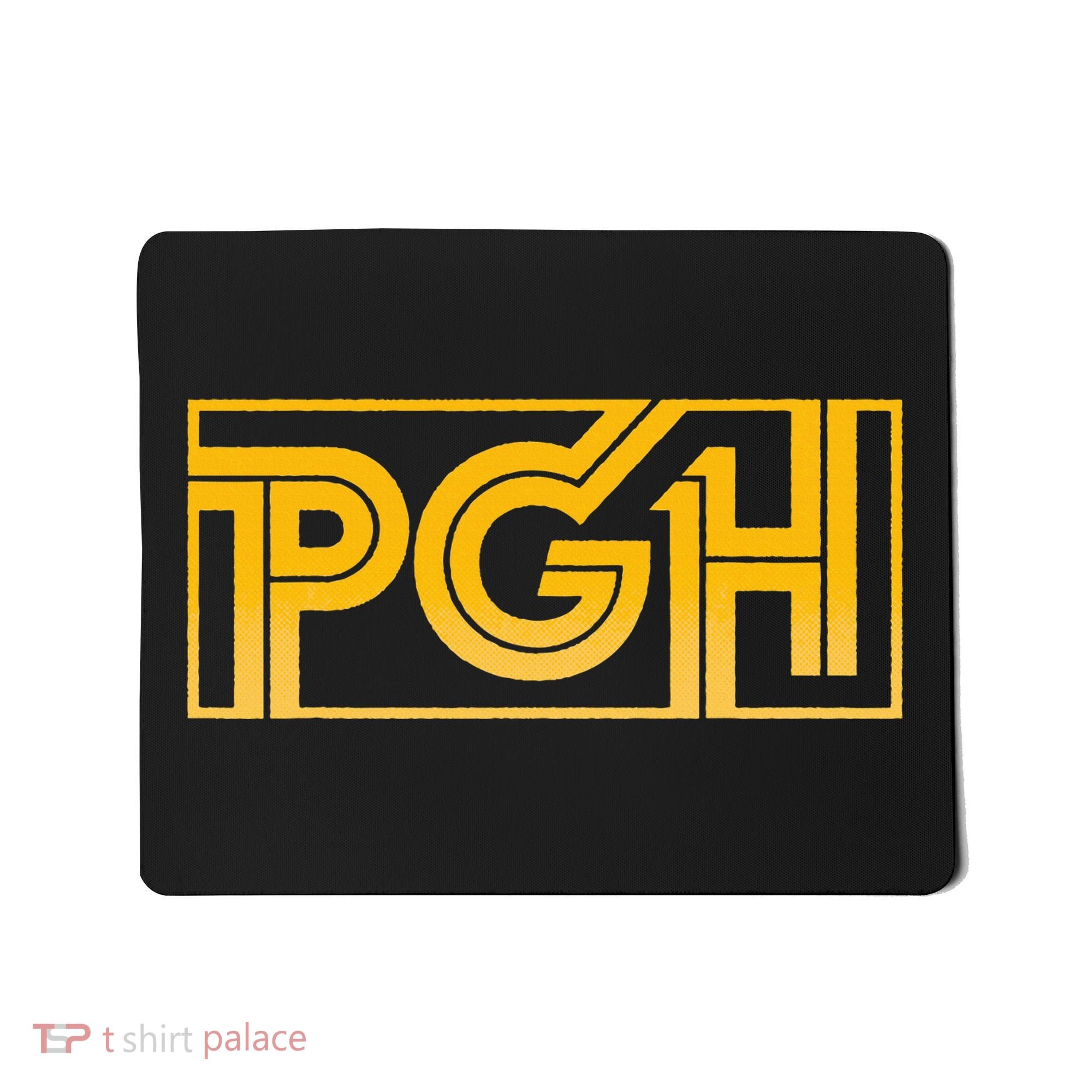 Retro Pgh Yellow Pittsburgh Box Logo Mousepad