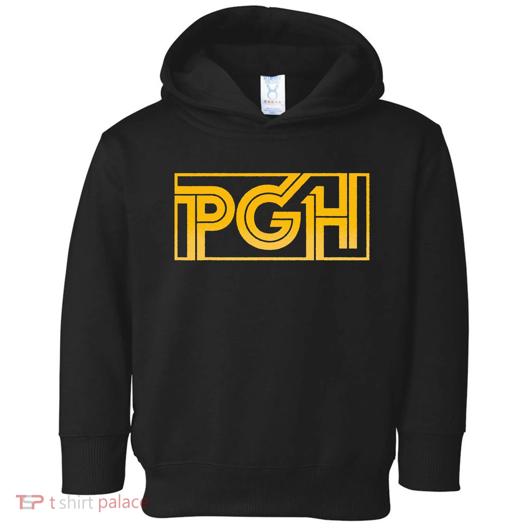 Retro Pgh Yellow Pittsburgh Box Logo Toddler Hoodie