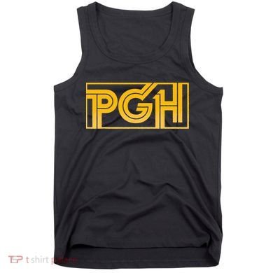 Retro Pgh Yellow Pittsburgh Box Logo Tank Top