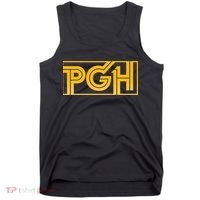 Retro Pgh Yellow Pittsburgh Box Logo Tank Top thumb 0
