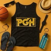 Retro Pgh Yellow Pittsburgh Box Logo Tank Top thumb 4