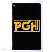 Retro Pgh Yellow Pittsburgh Box Logo Golf Towel thumb 0