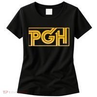 Retro Pgh Yellow Pittsburgh Box Logo Women's T-Shirt thumb 0