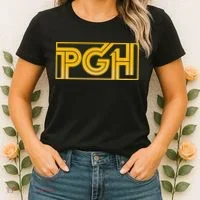 Retro Pgh Yellow Pittsburgh Box Logo Women's T-Shirt thumb 2