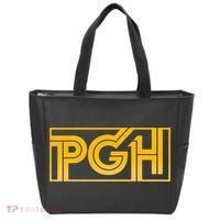 Retro Pgh Yellow Pittsburgh Box Logo Tote Bag thumb 0