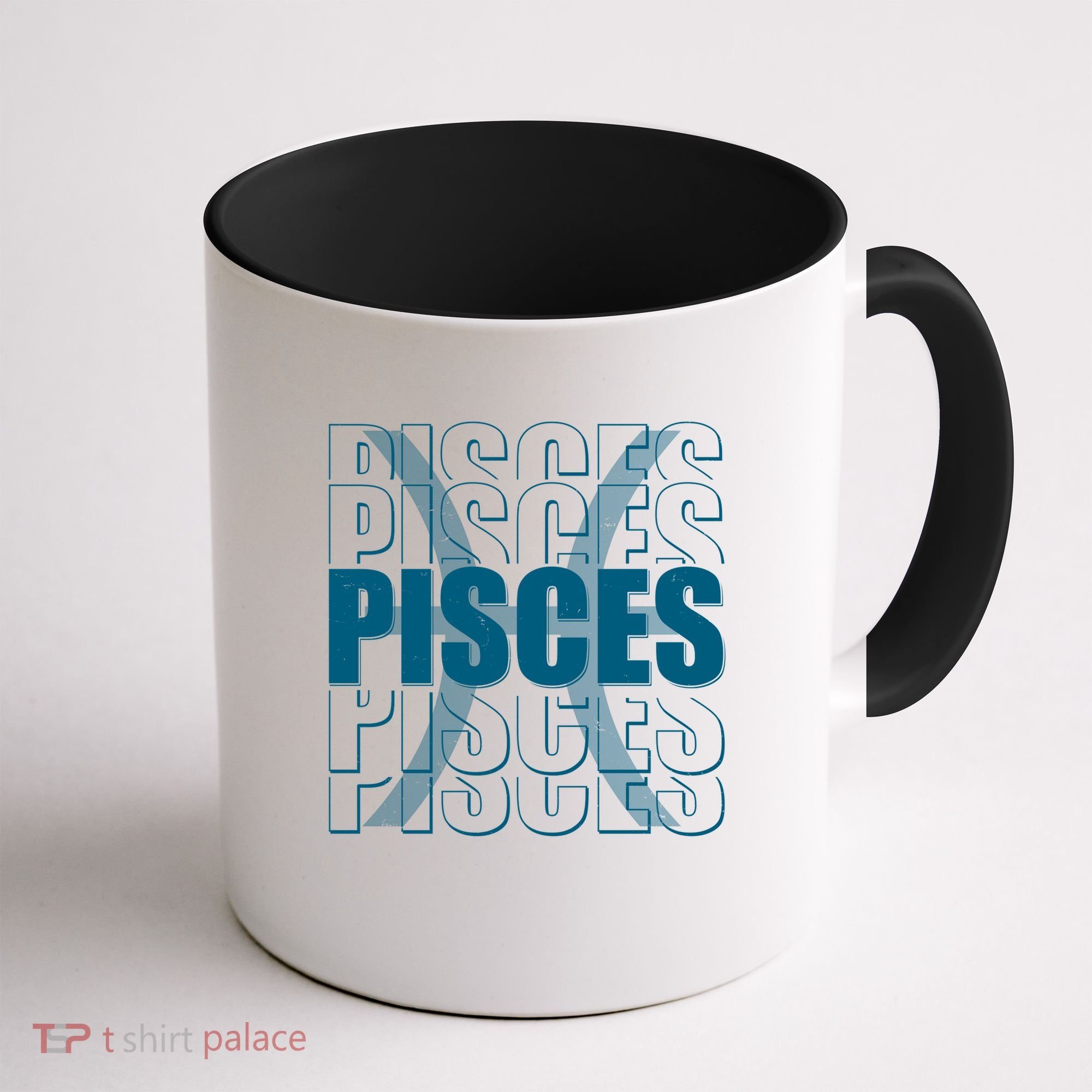 Retro Pisces Zodiac Symbol Coffee Mug